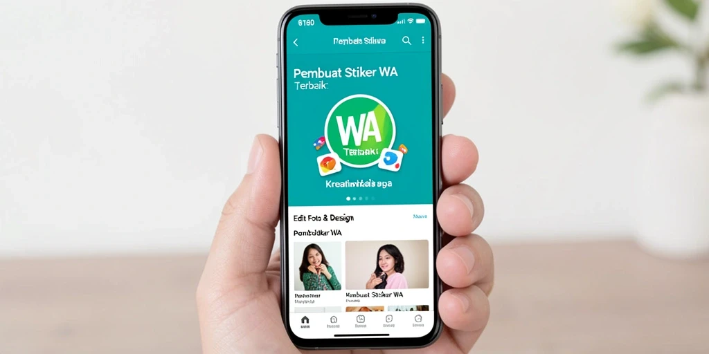 Antarmuka pengguna yang sederhana saat membuat stiker di 8180.
