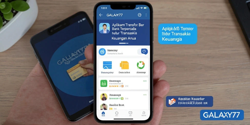 Antarmuka GALAXY77 yang intuitif untuk Transfer Bank.