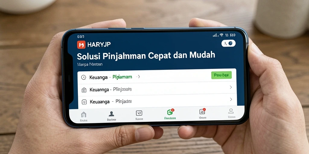 Tampilan antarmuka utama HARAPJP yang user-friendly dan fungsional.