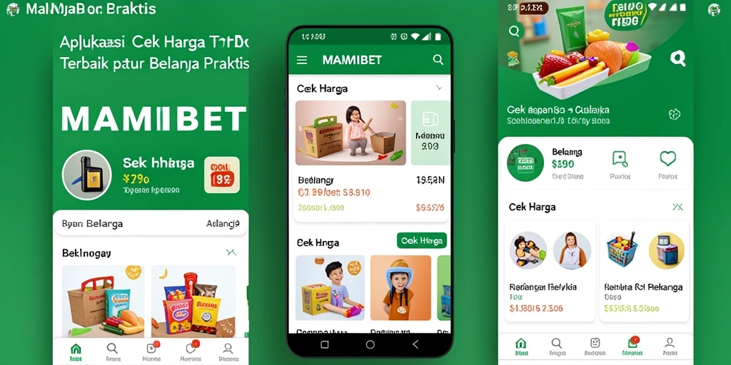 Antarmuka MAMIBET menampilkan pilihan Cek Harga yang lengkap.