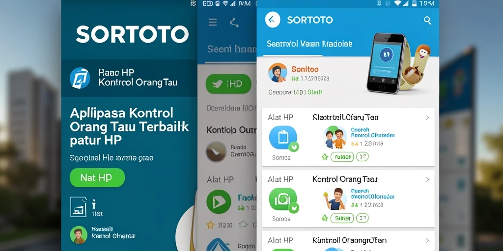 Antarmuka SORTOTO yang intuitif untuk kontrol orang tua.
