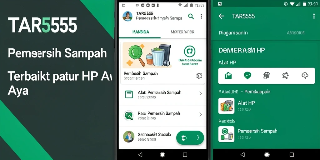 Tampilan antarmuka utama aplikasi Pembersih Sampah TAR555.